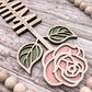 Personalized Wood Rose