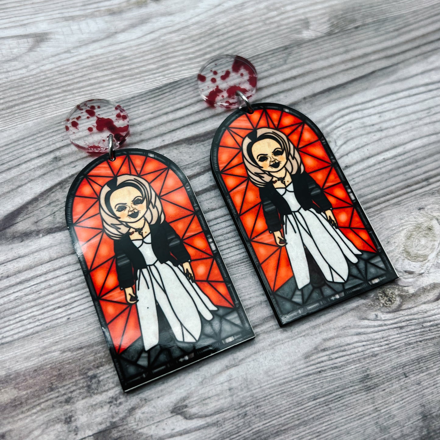 Childs Play Horror Glass Dangles