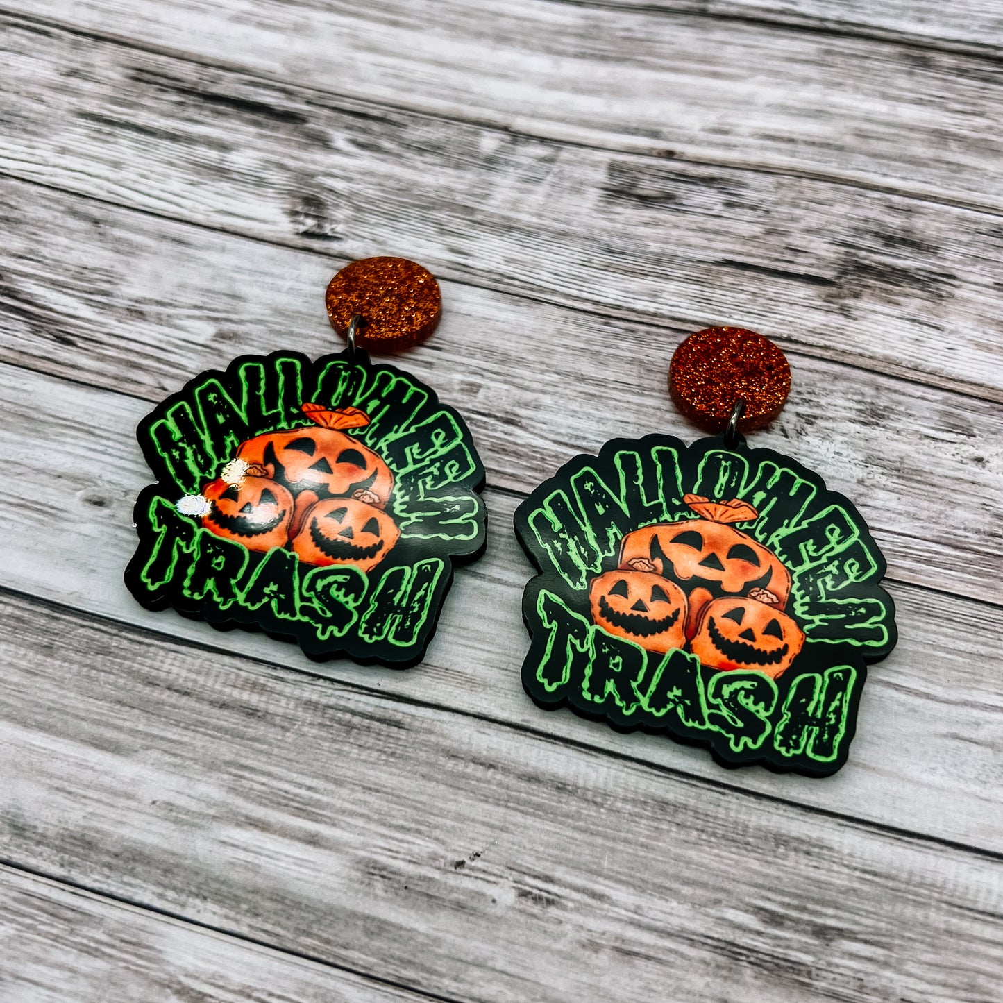 Halloween Trash Dangles