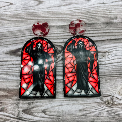 Ghostface Horror Glass Dangles