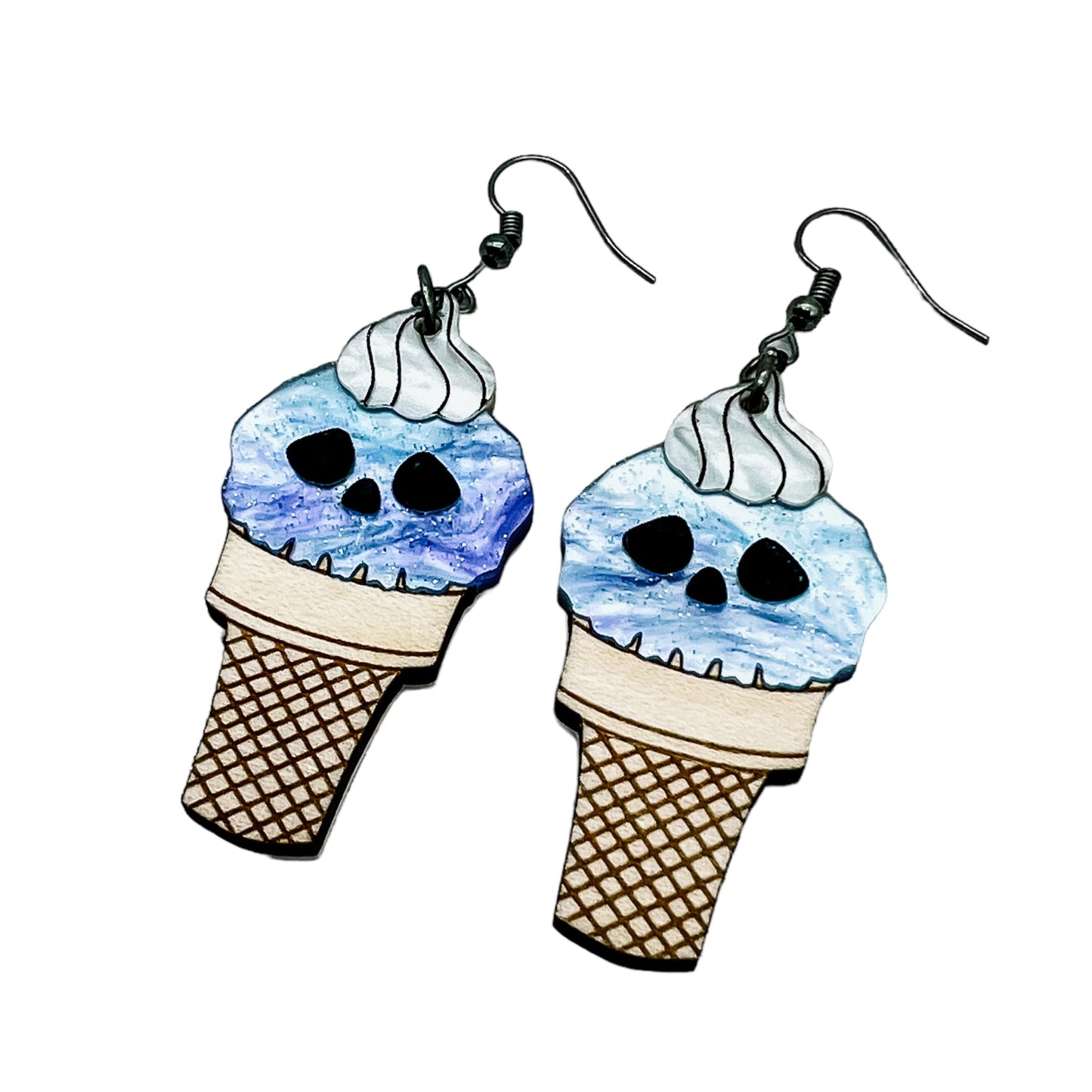 CLEARANCE Skull Ice Cream Cone Dangles