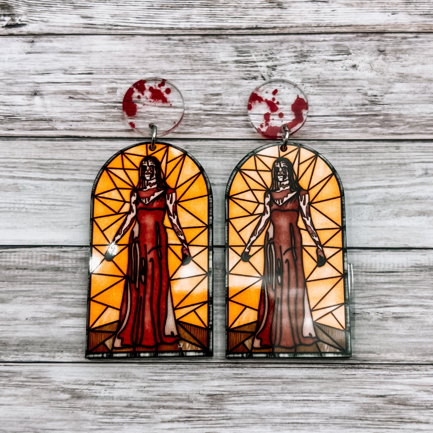 Carrie Horror Glass Dangles