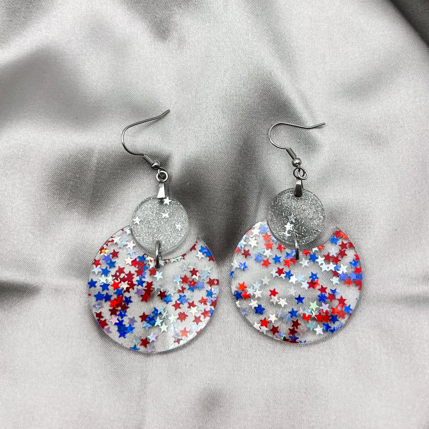 Patriotic Stars on Circle Dangles