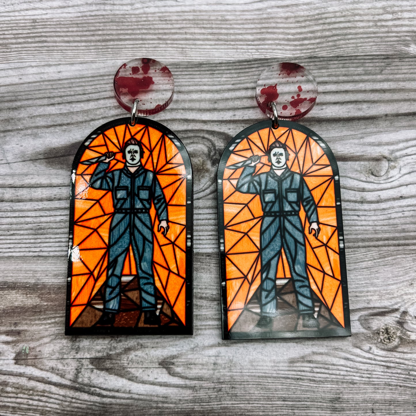 Michael Myers Horror Glass Dangles