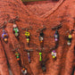 Fall / Halloween Beaded Safety Pin Brooches