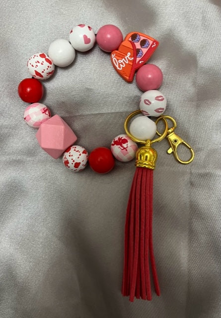 CLEARANCE Wristlet Keychains - Valentine's Day