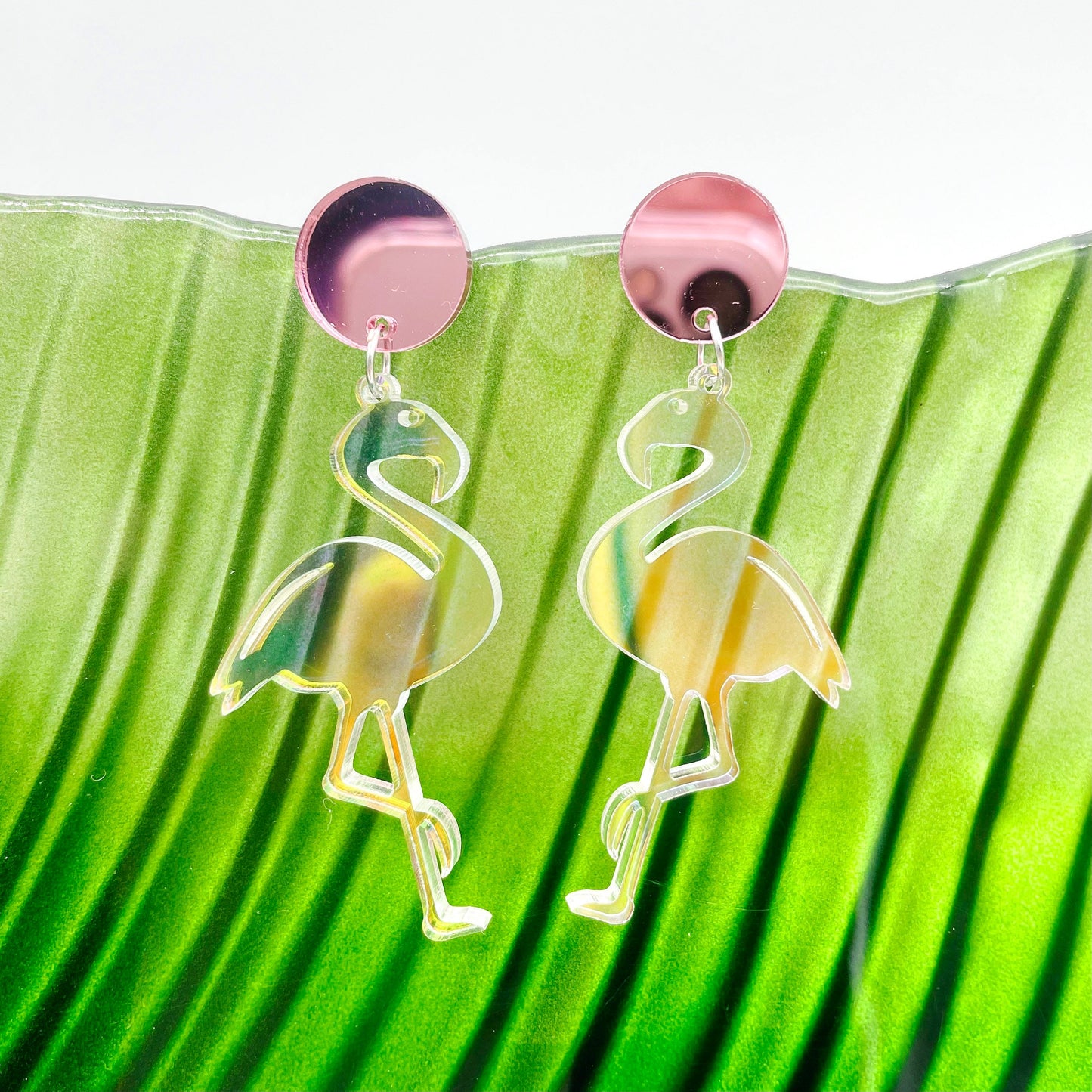 Flamingo (Iridescent) Earrings