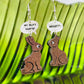 Funny Chocolate Bunny Dangles