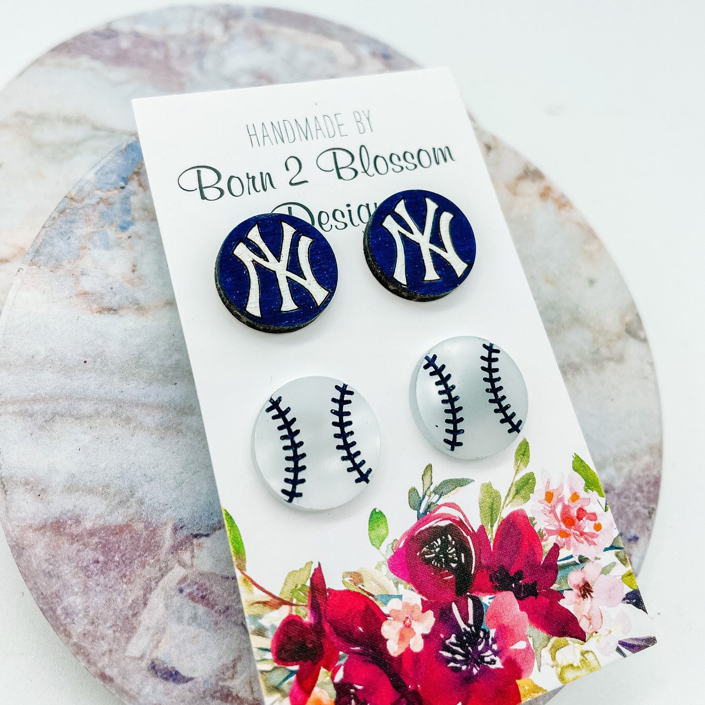 New York Yankees Stud Earring Set