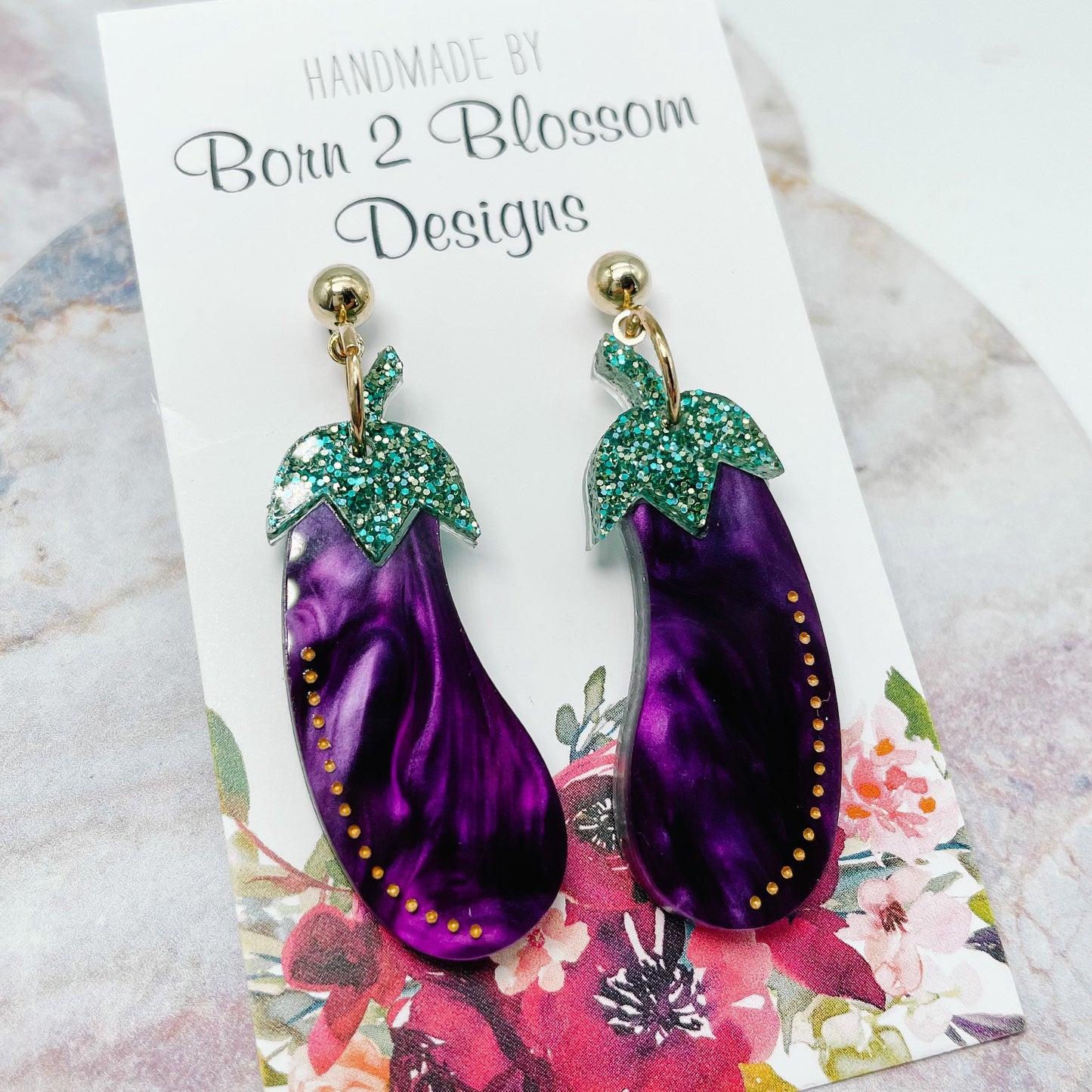 Eggplant Dangles