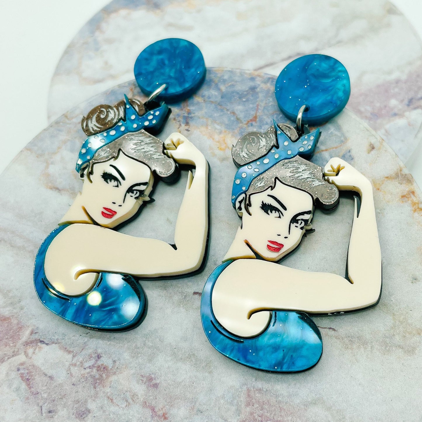 Rosie the Riveter Dangles