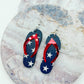 Flip Flops Patriotic Dangles