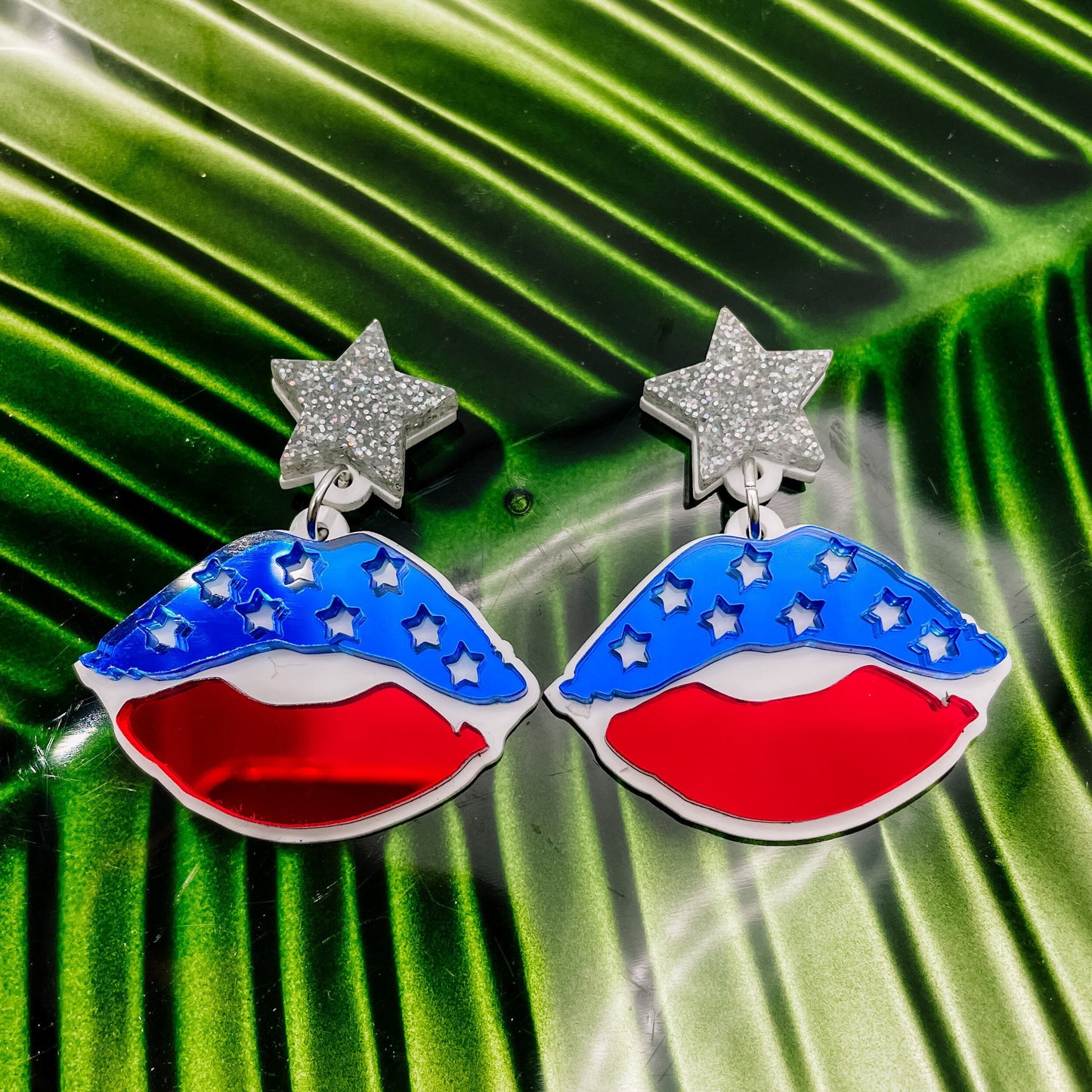 Patriotic Lip Dangles