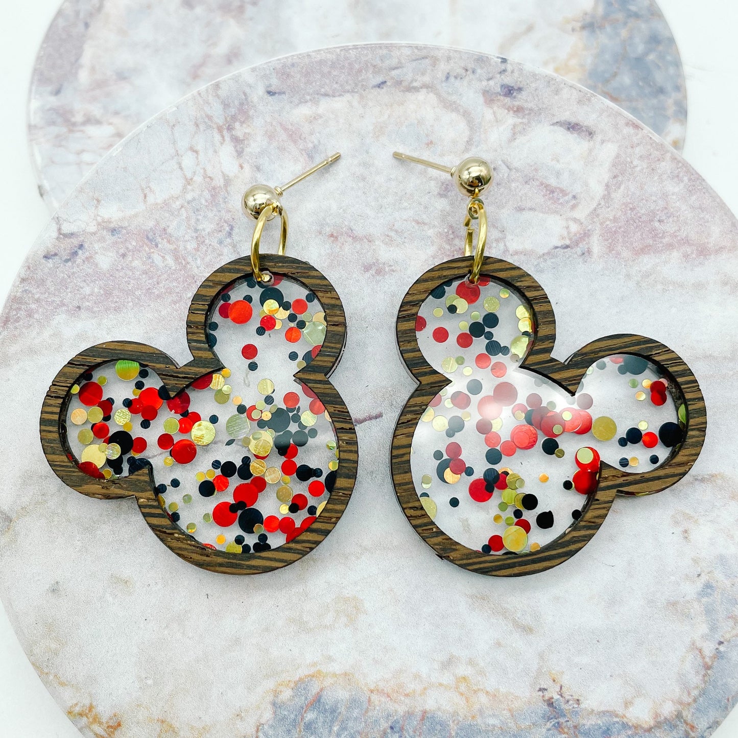 Mouse Glitter Dangles