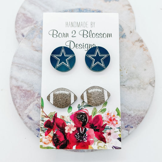 Cowboys Stud Earring Set