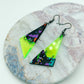 Neon Paint Splatter Dangles