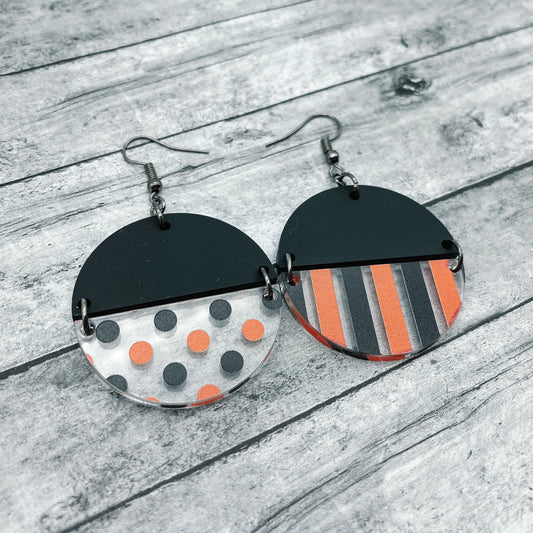 Halloween Mismatched Circle Dangles