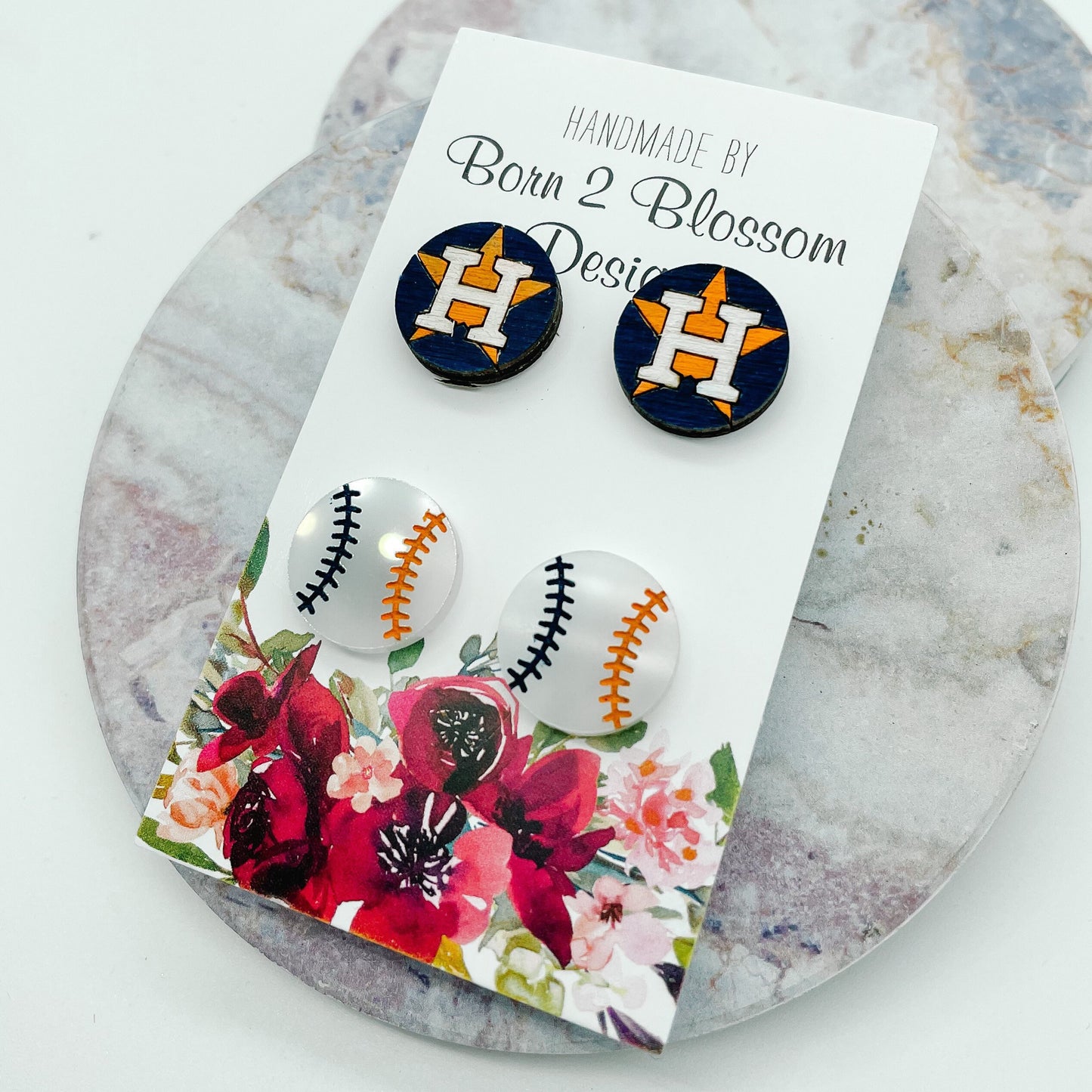 Houston Astros Stud Earring Set