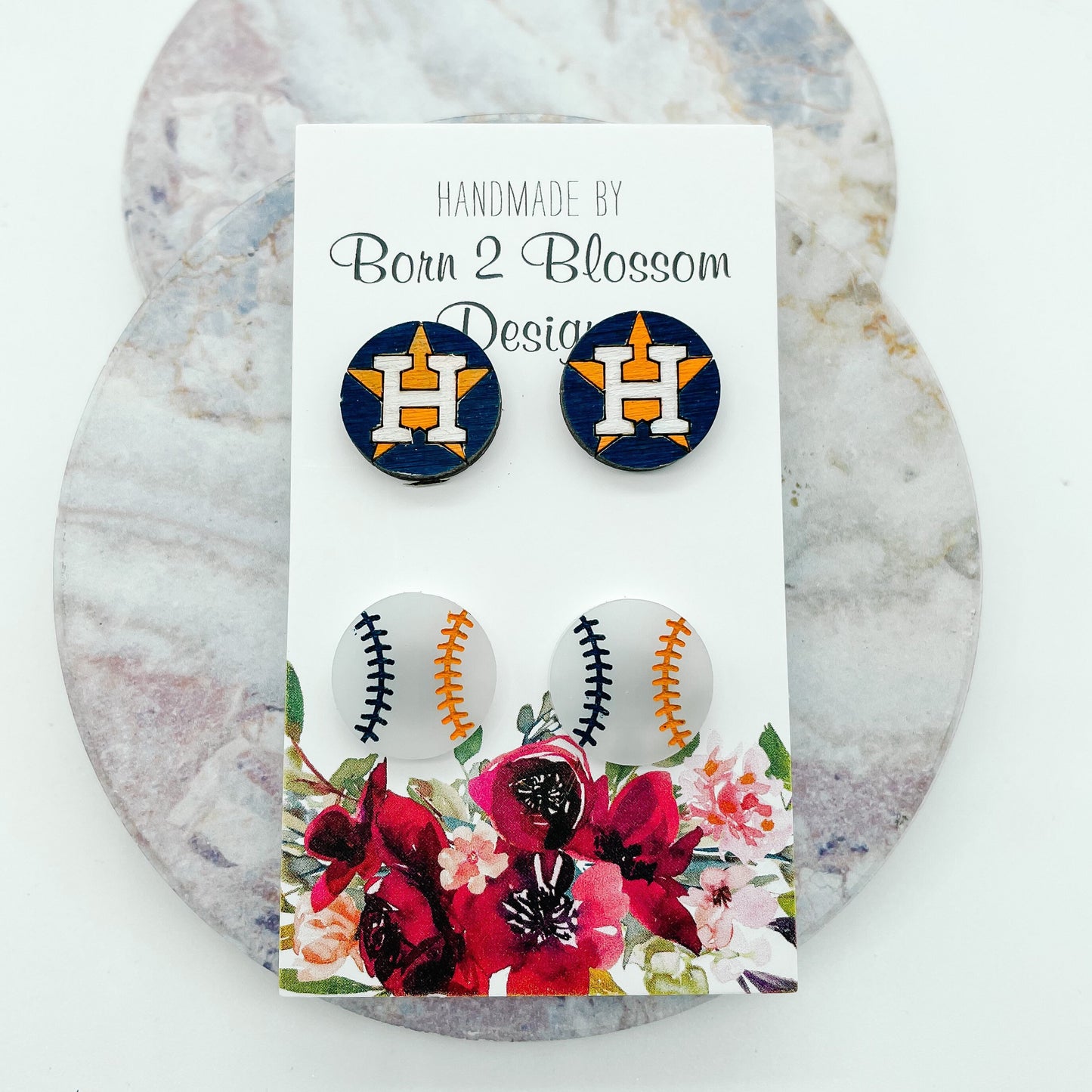 Houston Astros Stud Earring Set