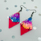 Neon Leopard Print Dangles