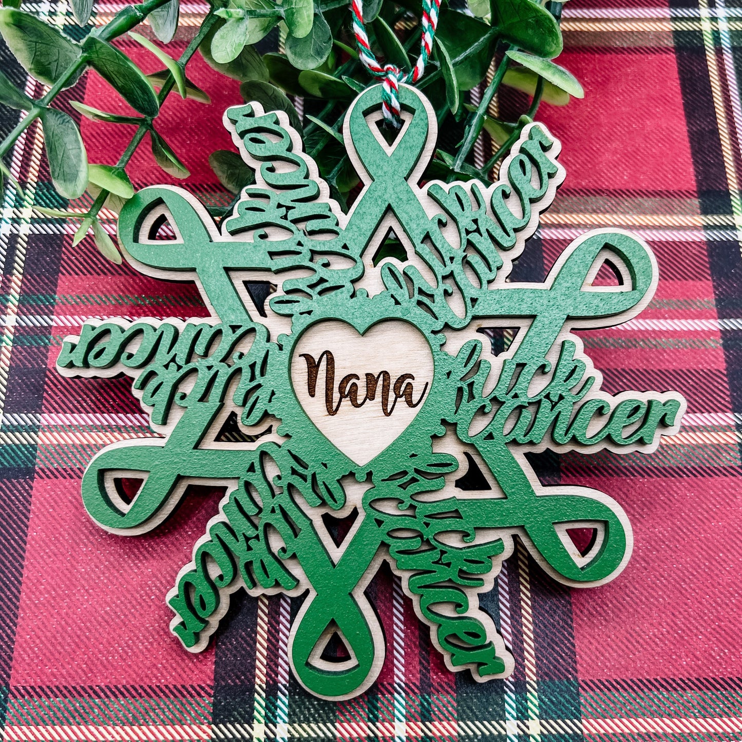 Cancer Awareness Ribbon Ornament