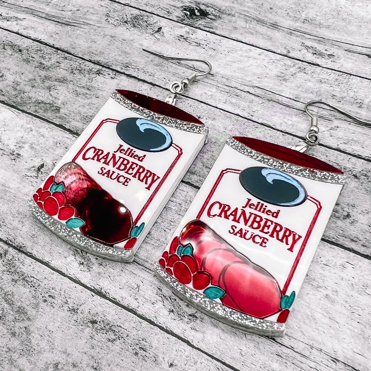 Cranberry Sauce Earrings
