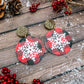 Buffalo Plaid Snowflake Dangles