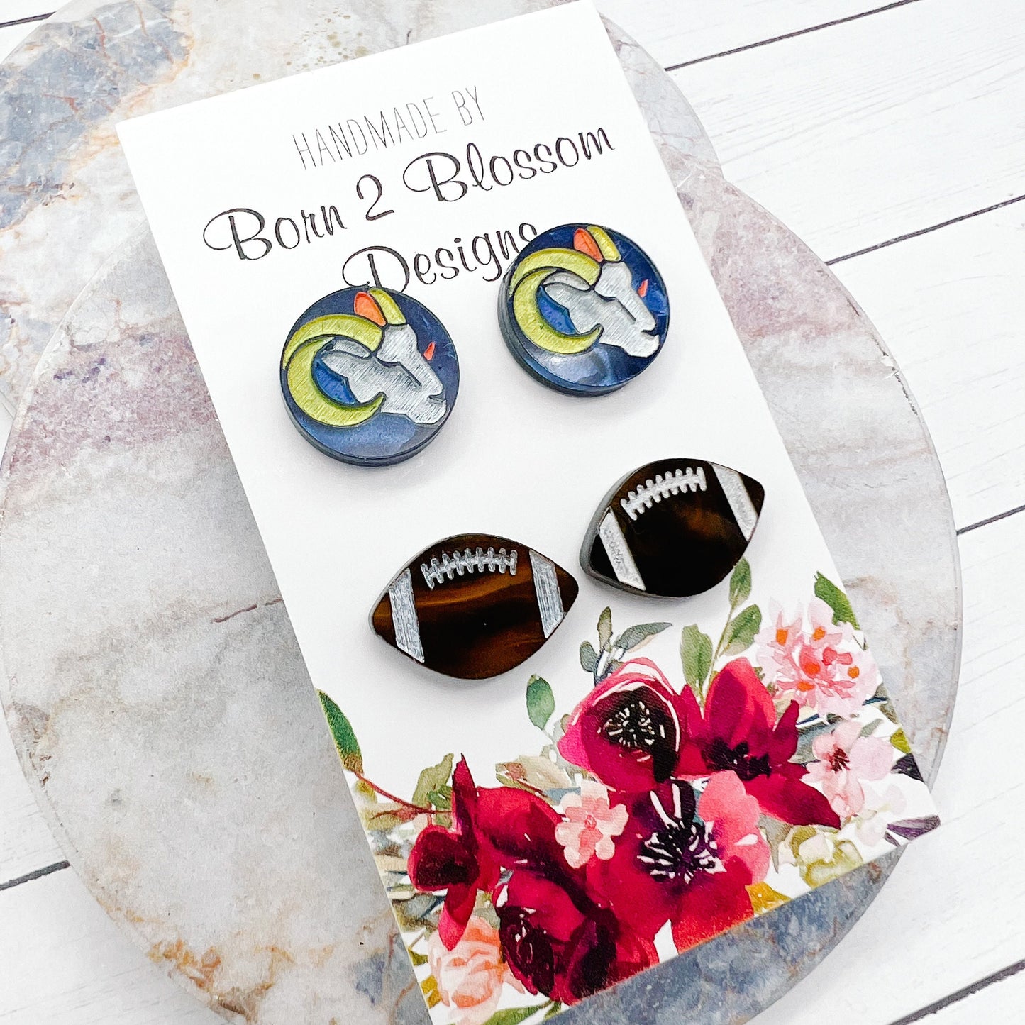 Rams Stud Earring Set