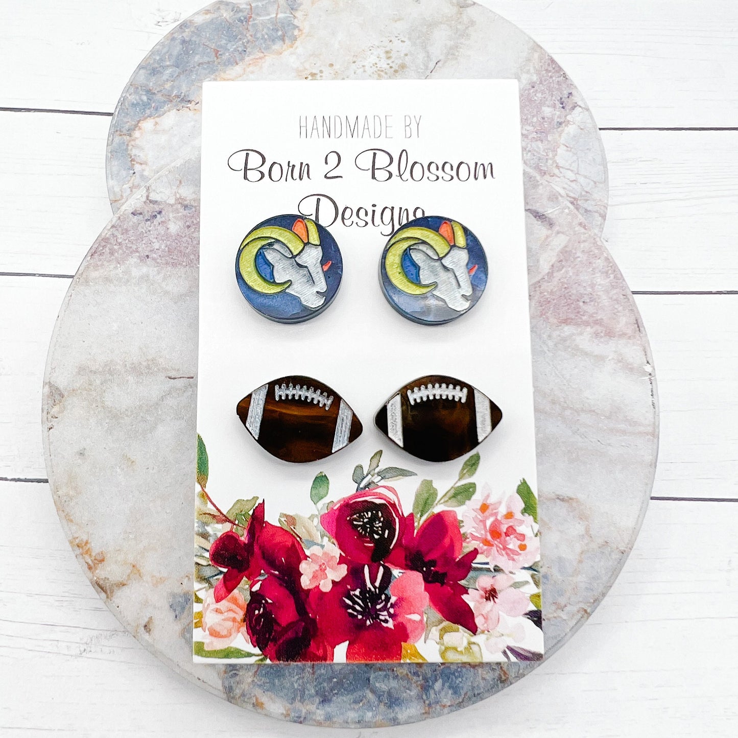 Rams Stud Earring Set