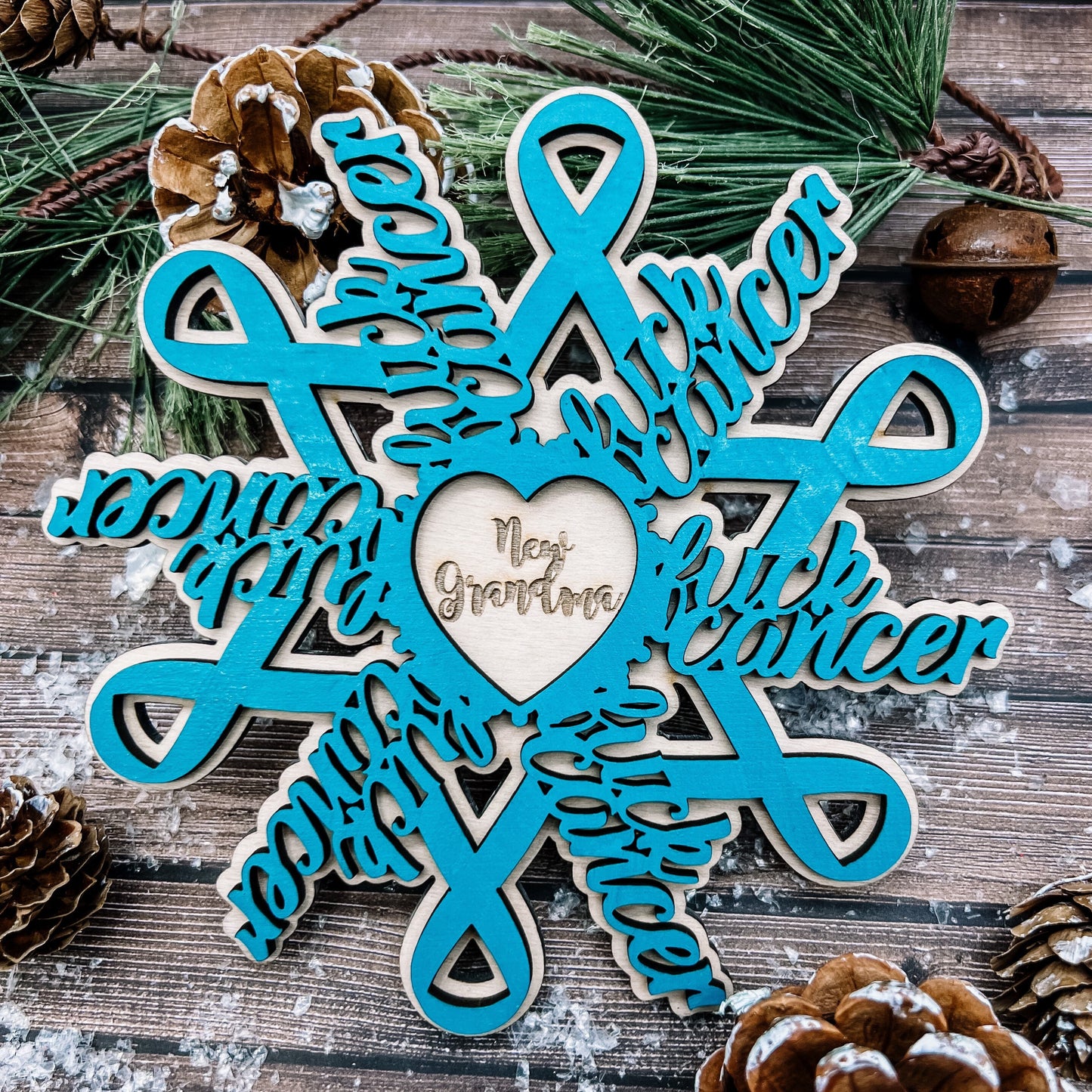 Cancer Awareness Ribbon Ornament