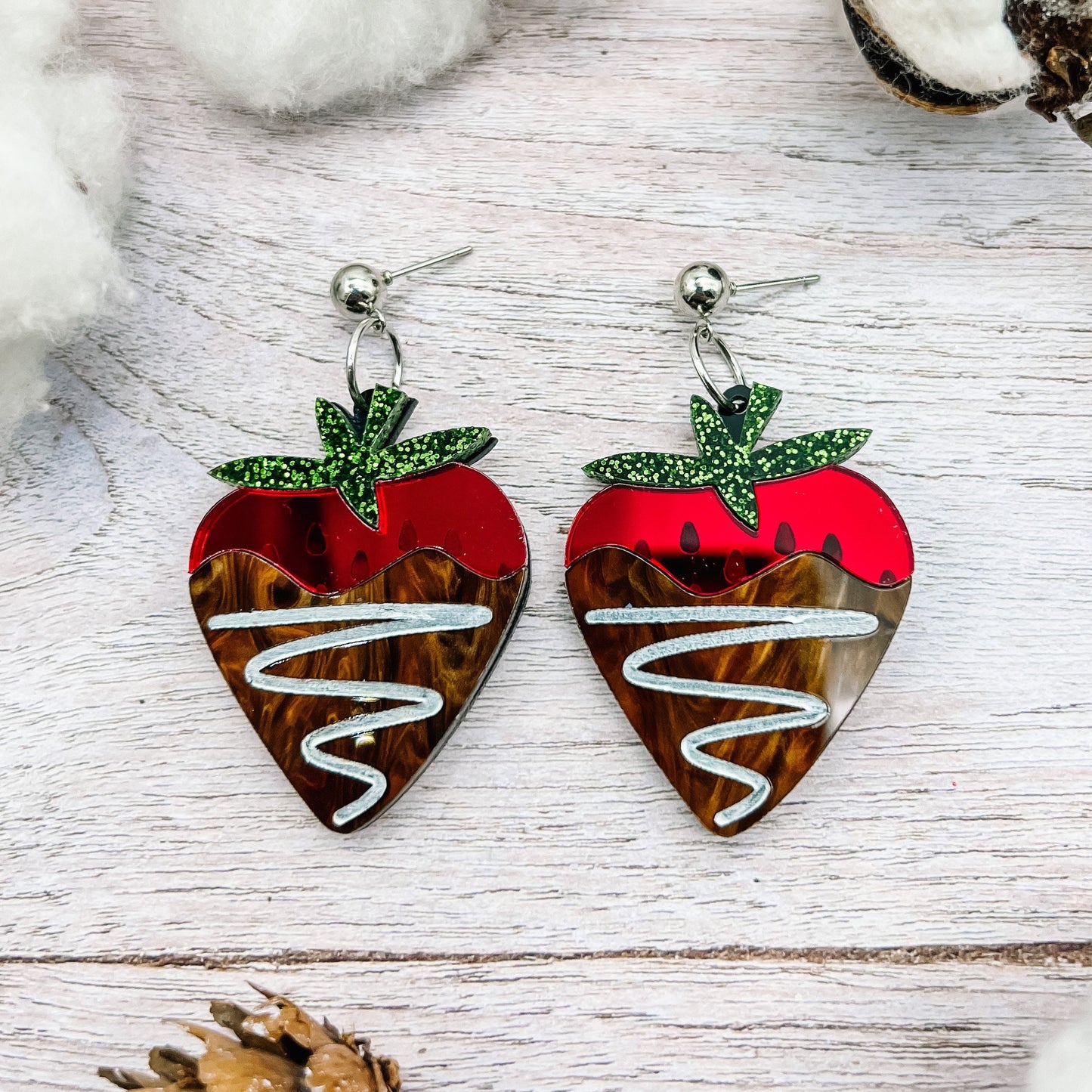 Chocolate Covered Strawberry Dangles