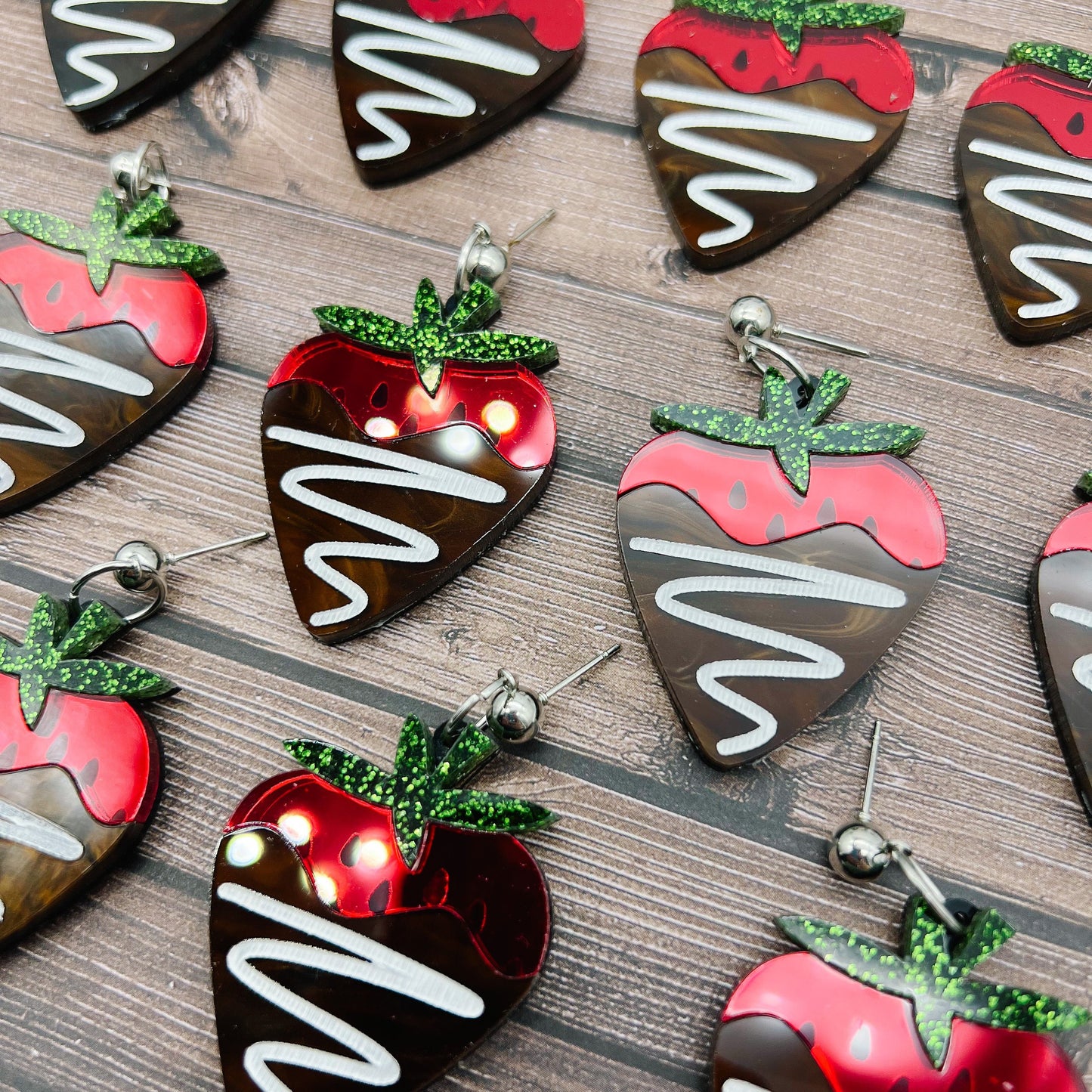 Chocolate Covered Strawberry Dangles