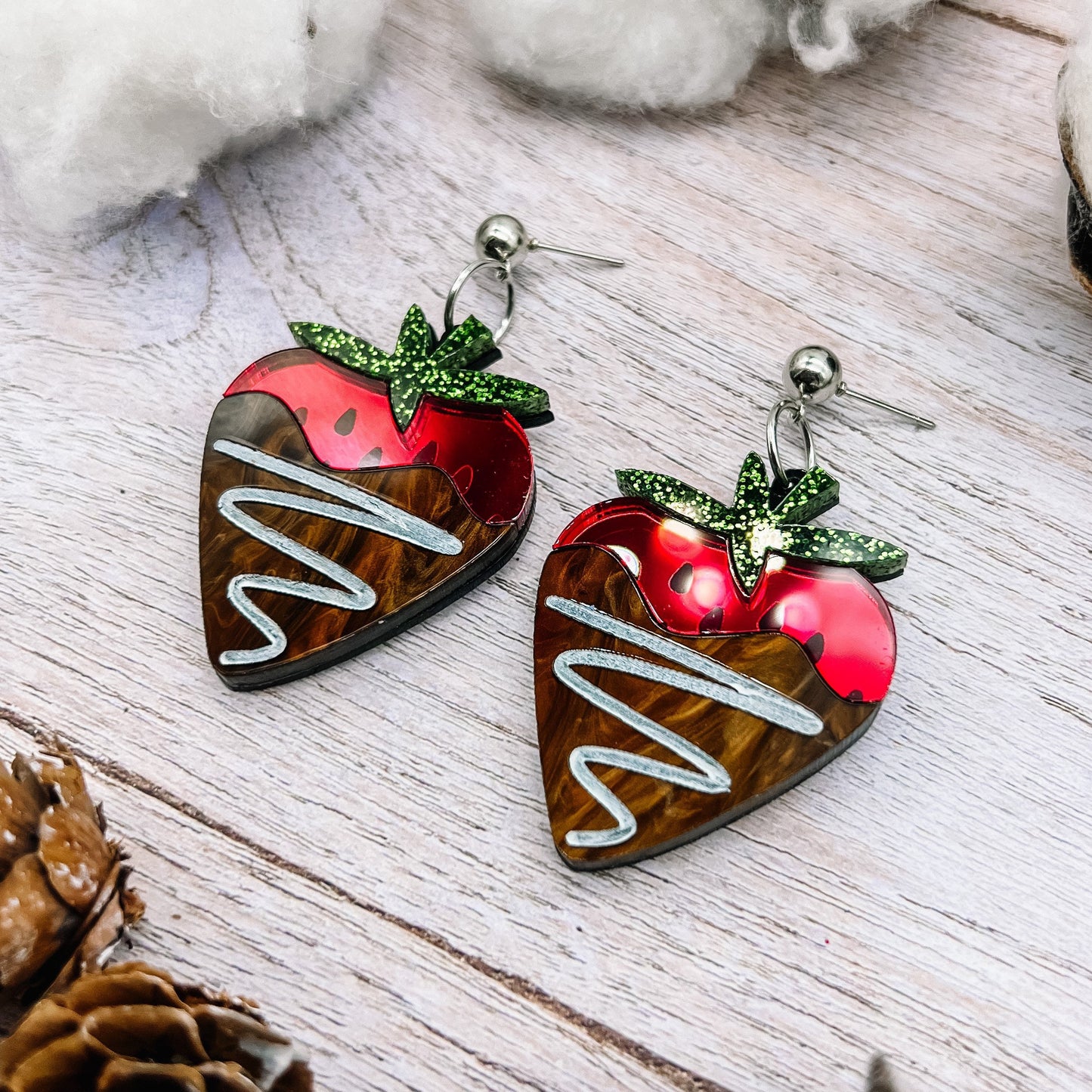 Chocolate Covered Strawberry Dangles