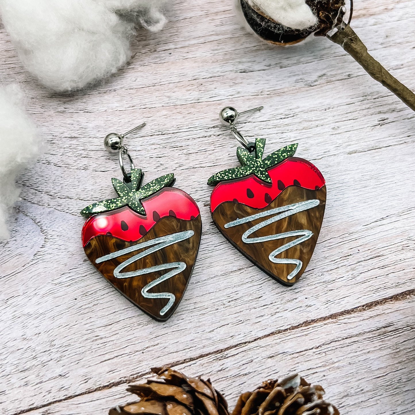 Chocolate Covered Strawberry Dangles