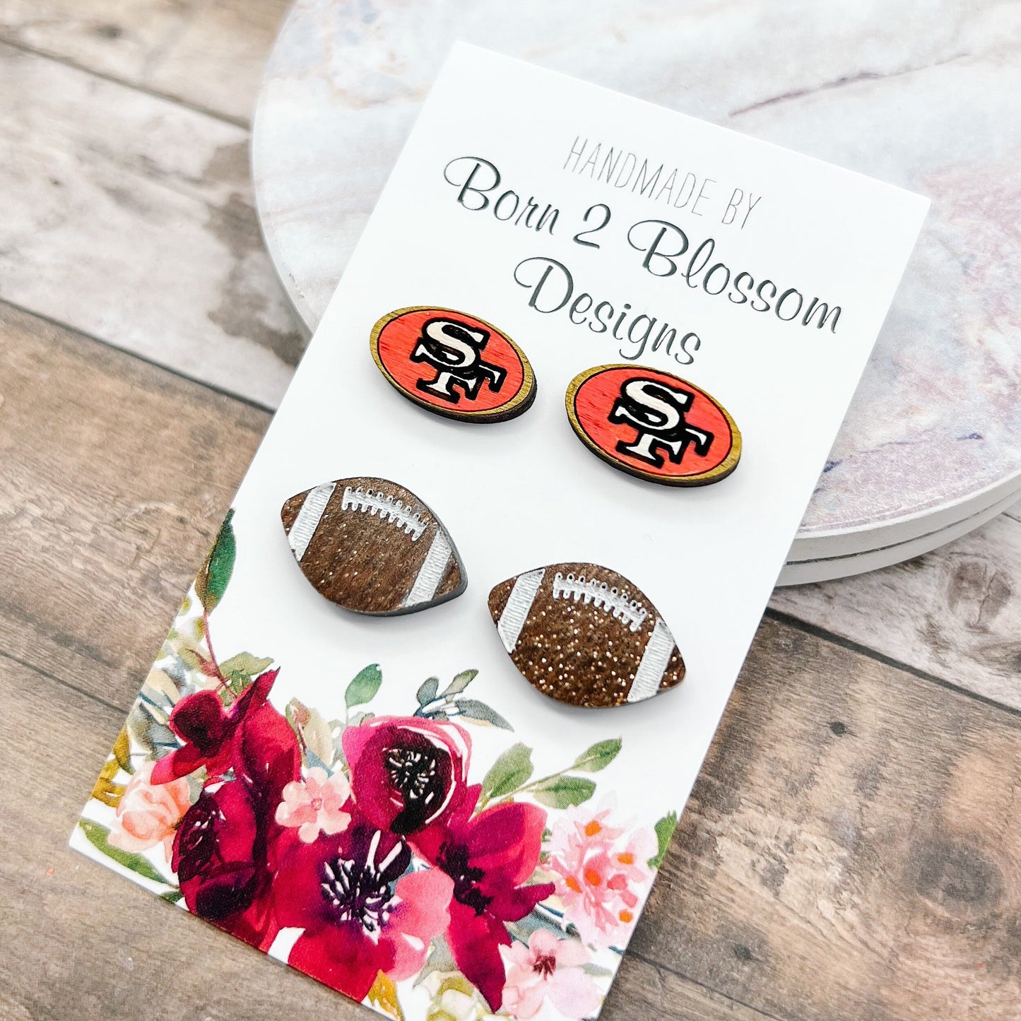 49ers Stud Earring Set