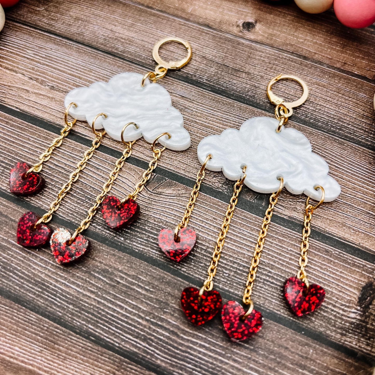 Cloud Heart Dangles