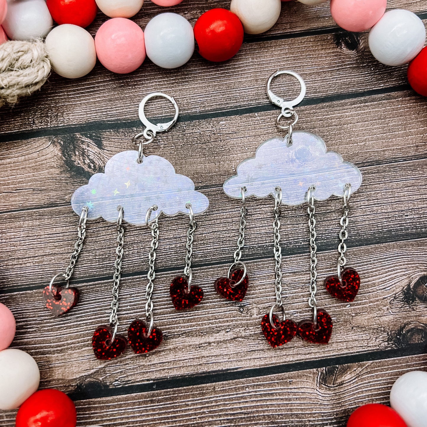 Cloud Heart Dangles