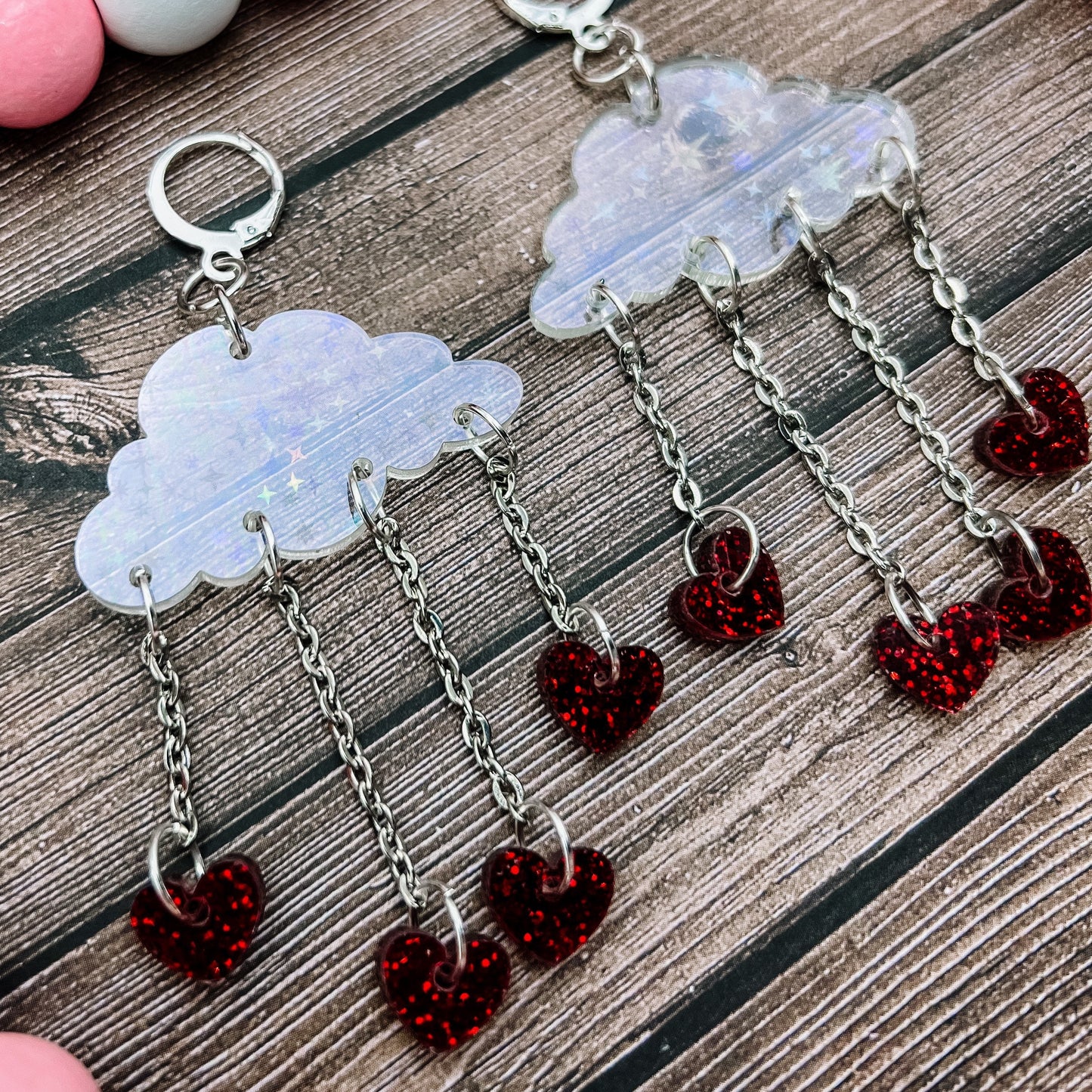 Cloud Heart Dangles