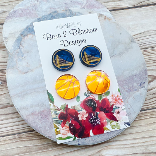 Golden State Warriors Stud Earring Set