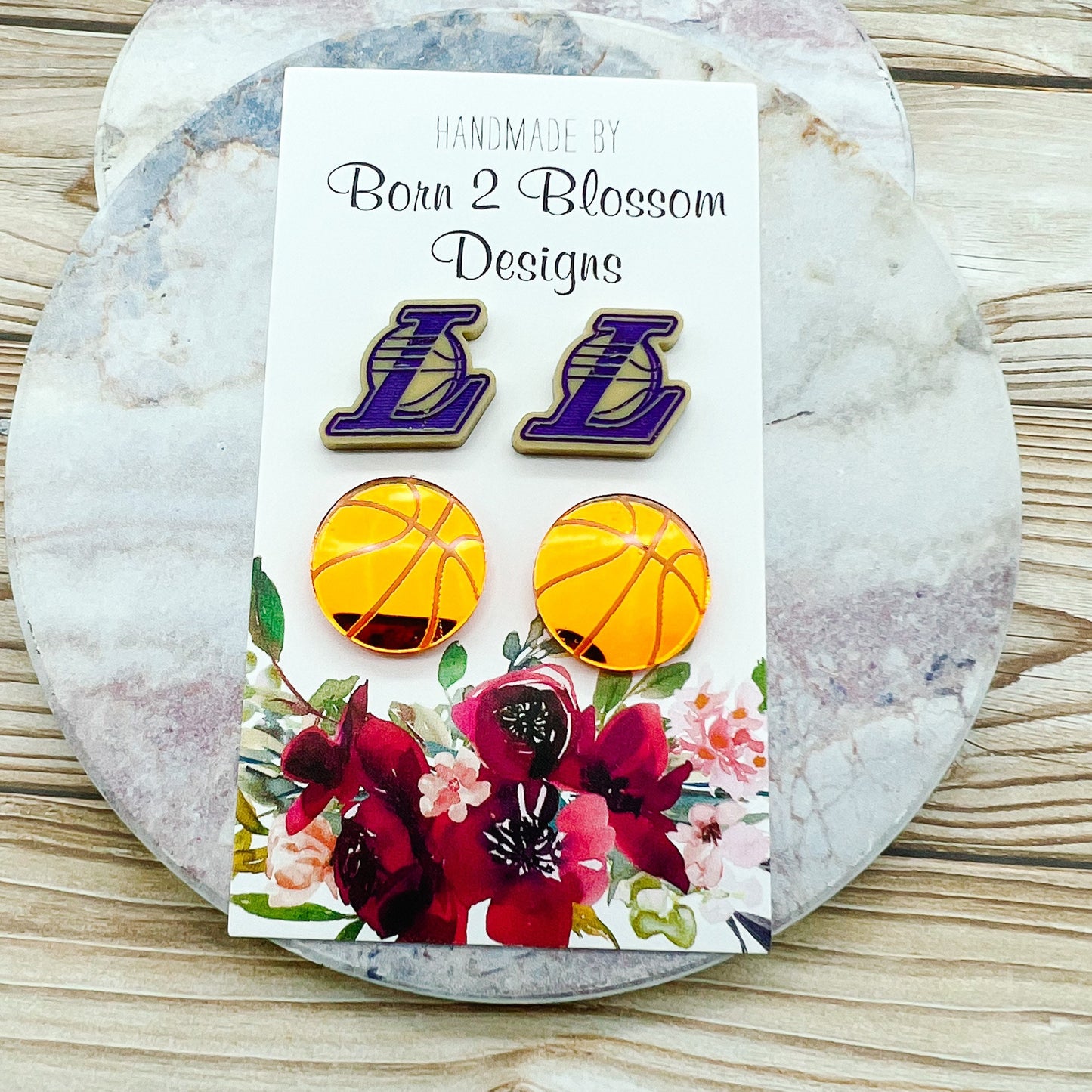 LA Lakers Stud Earring Set