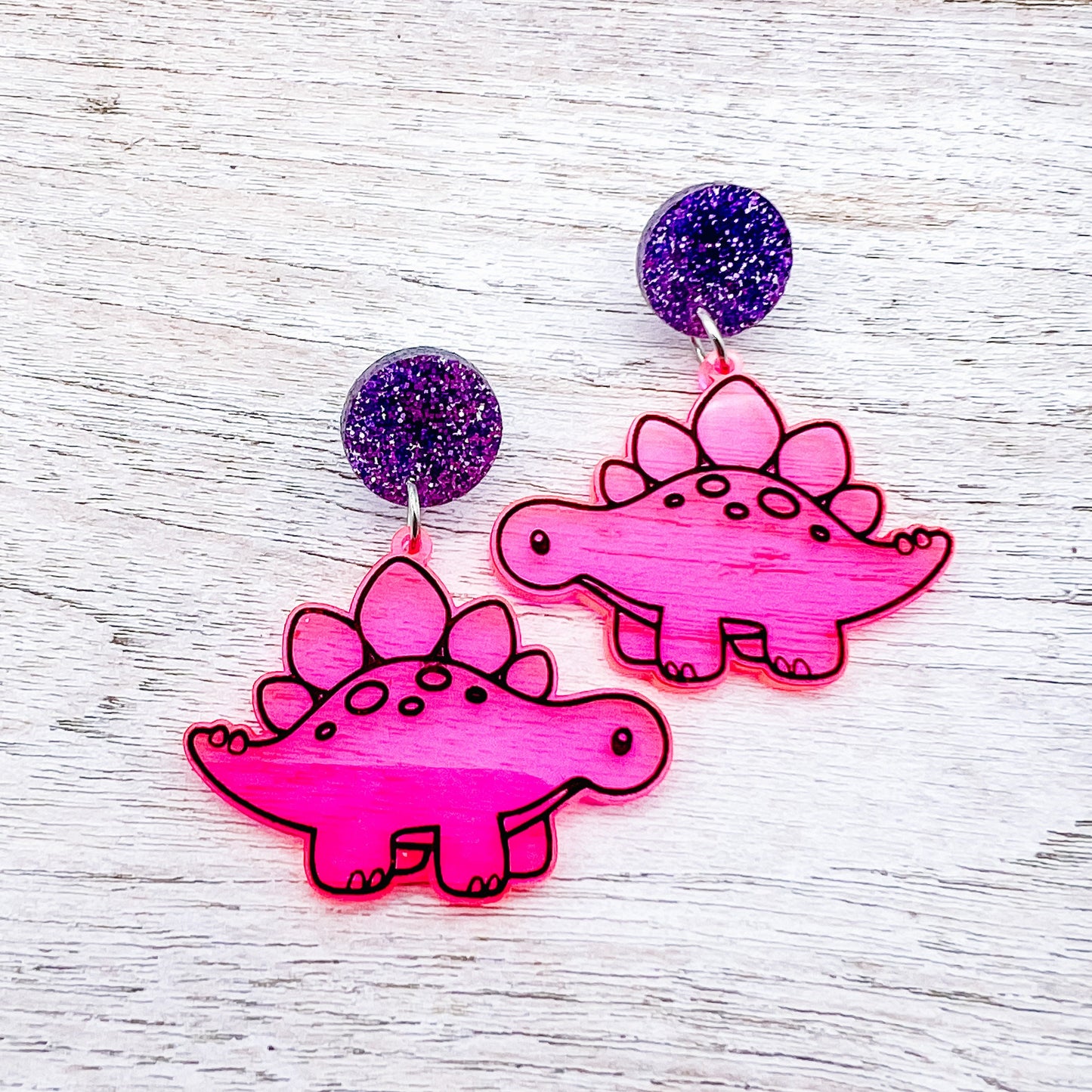 Stegosaurus Dinosaur Earrings