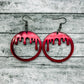 Blood Drip Hoop Dangles