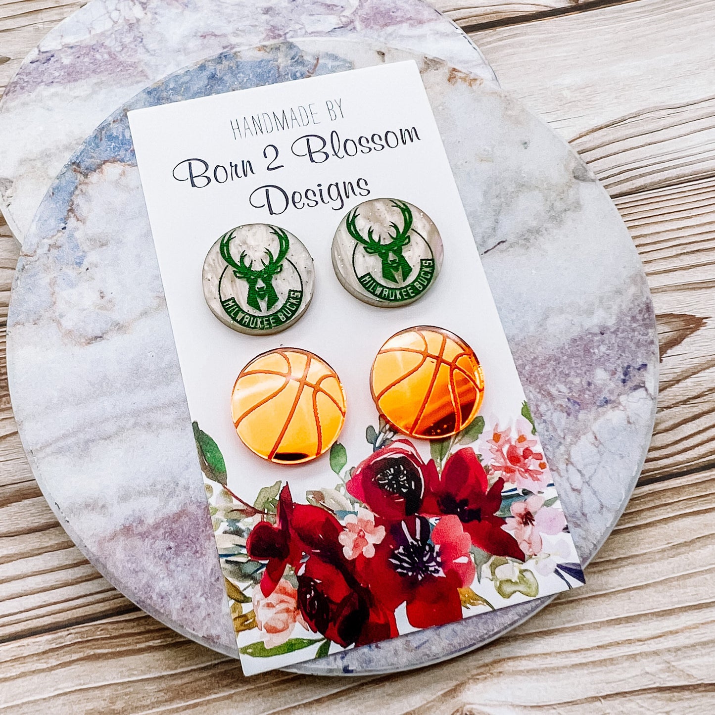 Milwaukee Bucks Stud Earring Set