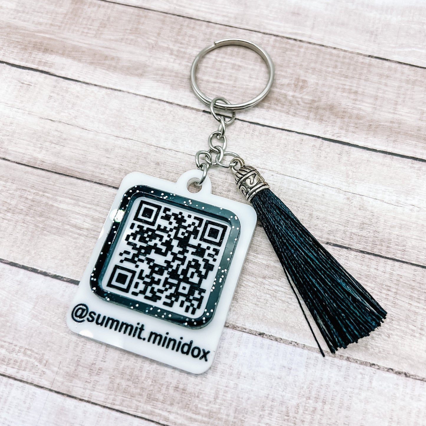 QR Code Personalized Keychain