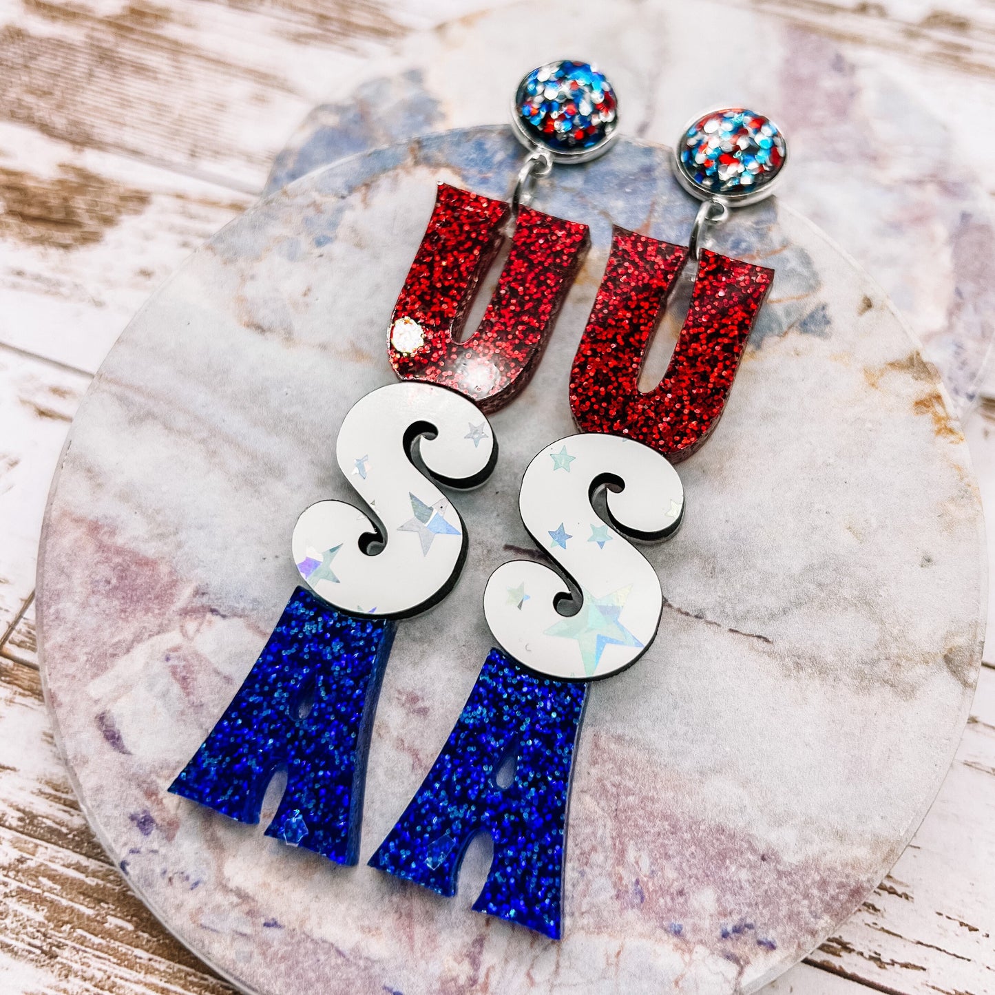 Patriotic USA Dangles