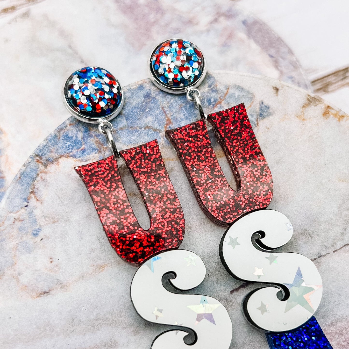 Patriotic USA Dangles