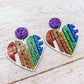 PRIDE Rainbow Heart Dangles