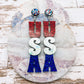 Patriotic USA Dangles