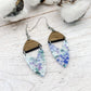 Blue Floral Tear Drop Dangles