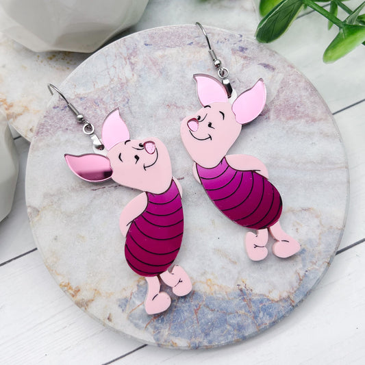 Pink Piggy Dangles